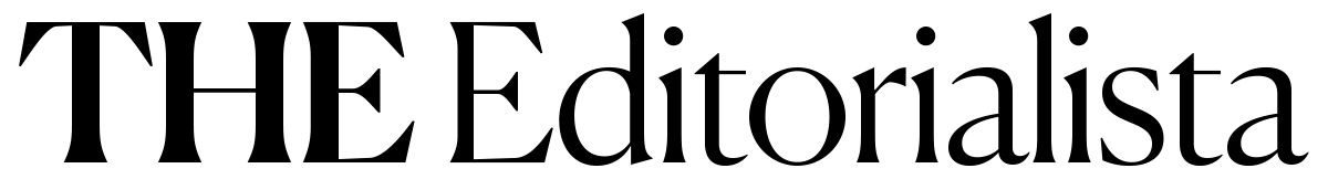 The words "THE Editorialista" are written in large, bold, elegant black serif font on a light grey background.